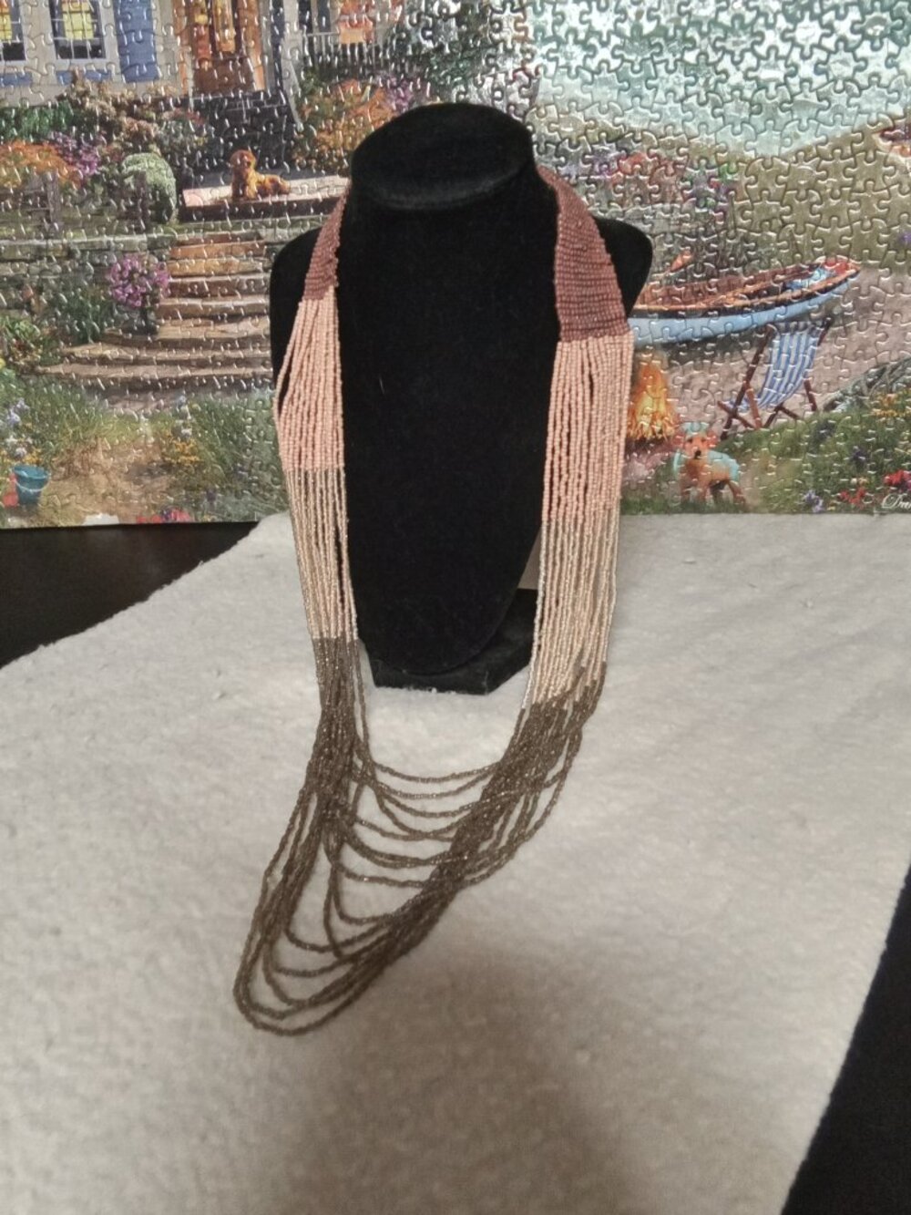 Vintage 15 Strand 17" Beaded Necklace